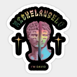 Michelangelo's David Greek Mythology Aesthetics Sticker